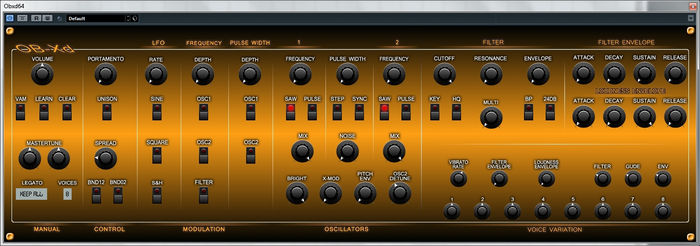 OB-Xd Black n Orange Skin