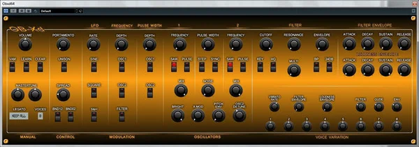 OB-Xd Black n Orange Skin