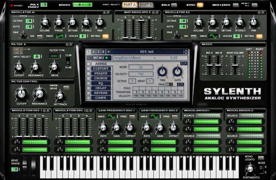 Voice part. Сэмплы sylenth1. Синтезатор для создания музыки. VSTI инструменты » синтезаторы, сэмплеры. Мини синтезатор для создания музыки.